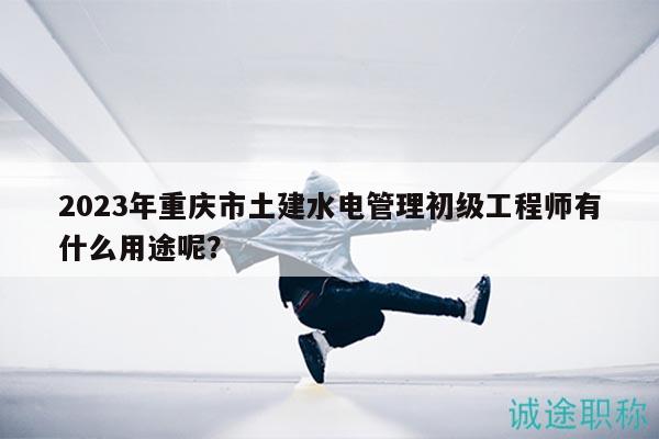 2023年重慶市土建水電管理初級(jí)工程師有什么用途呢？