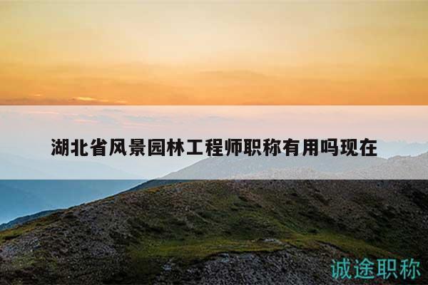 湖北省風(fēng)景園林工程師職稱有用嗎現(xiàn)在
