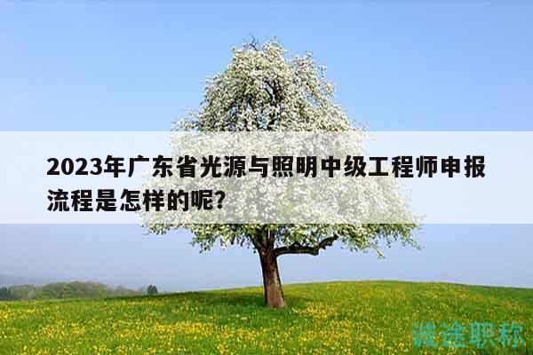 2023年廣東省光源與照明中級(jí)工程師申報(bào)流程是怎樣的呢？