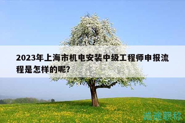 2023年上海市機電安裝中級工程師申報流程是怎樣的呢？