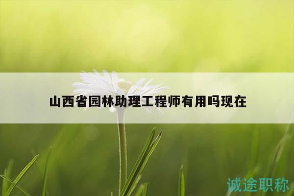 山西省園林助理工程師有用嗎現(xiàn)在