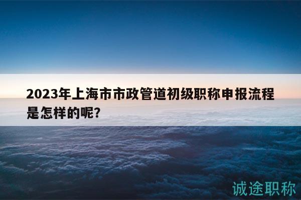 2023年上海市市政管道初級(jí)職稱申報(bào)流程是怎樣的呢？