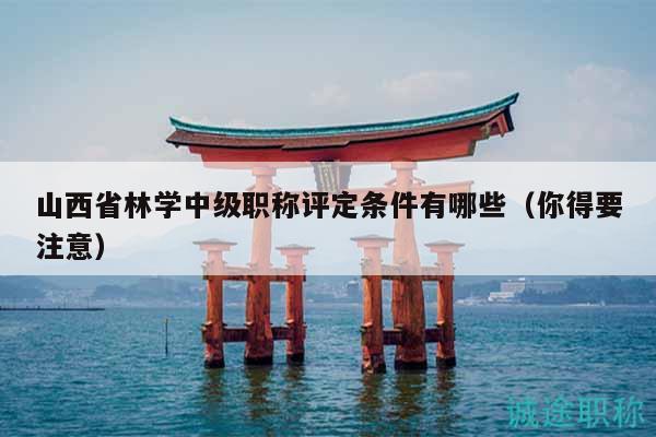 山西省林學(xué)中級職稱評定條件有哪些（你得要注意）