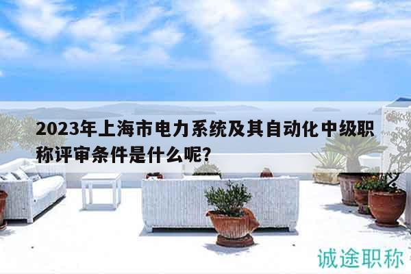 2023年上海市電力系統(tǒng)及其自動化中級職稱評審條件是什么呢？