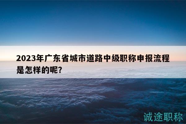 2023年廣東省城市道路中級職稱申報流程是怎樣的呢？