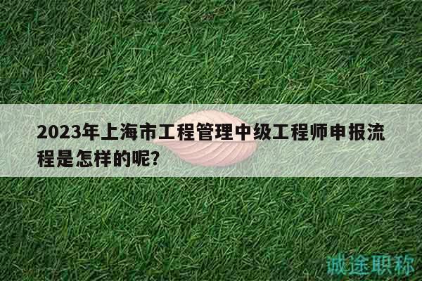 2023年上海市工程管理中級工程師申報(bào)流程是怎樣的呢？
