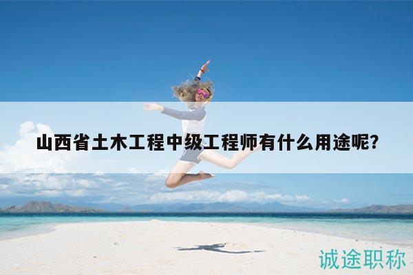 山西省土木工程中級工程師有什么用途呢？