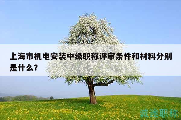 上海市機(jī)電安裝中級(jí)職稱評(píng)審條件和材料分別是什么？
