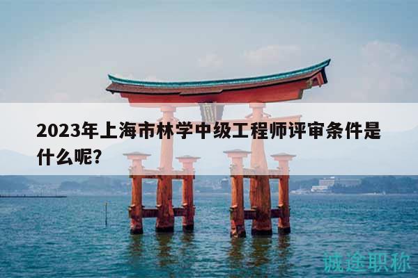 2023年上海市林學(xué)中級(jí)工程師評(píng)審條件是什么呢？