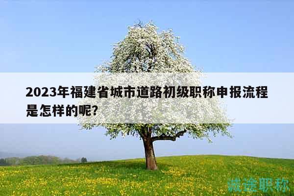 2023年福建省城市道路初級職稱申報流程是怎樣的呢？