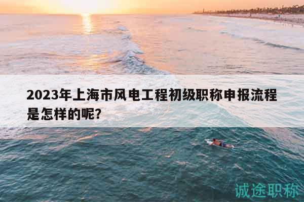 2023年上海市風(fēng)電工程初級職稱申報(bào)流程是怎樣的呢？