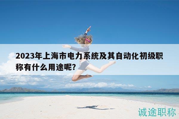 2023年上海市電力系統(tǒng)及其自動化初級職稱有什么用途呢？