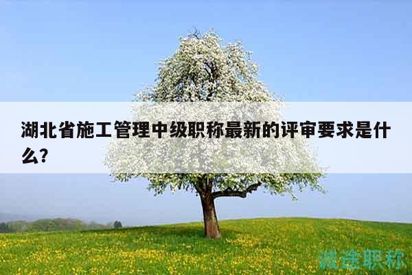 湖北省施工管理中級職稱最新的評審要求是什么？