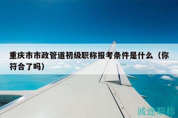 重慶市市政管道初級(jí)職稱(chēng)報(bào)考條件是什么（你符合了嗎）