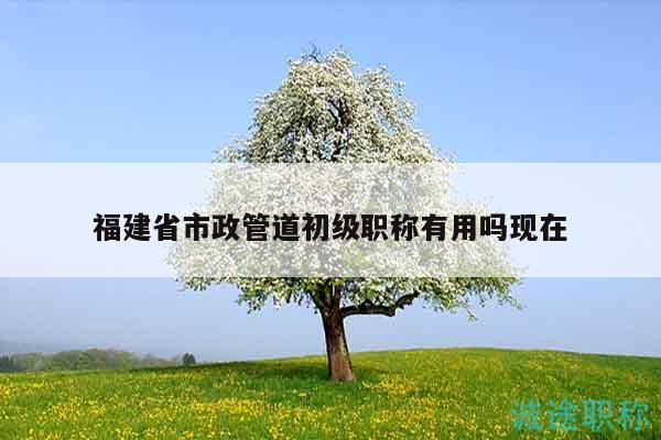福建省市政管道初級(jí)職稱有用嗎現(xiàn)在