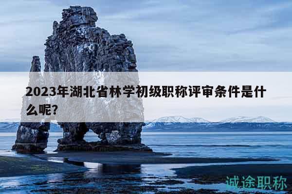 2023年湖北省林學(xué)初級(jí)職稱評(píng)審條件是什么呢？