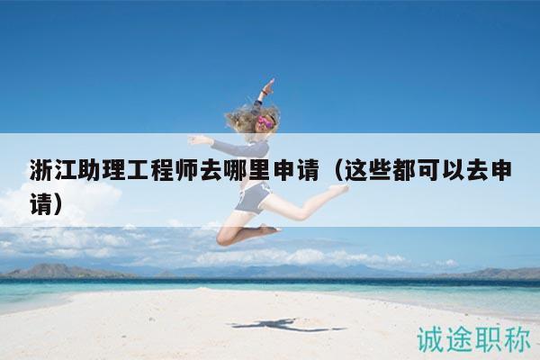 浙江助理工程師去哪里申請（這些都可以去申請）