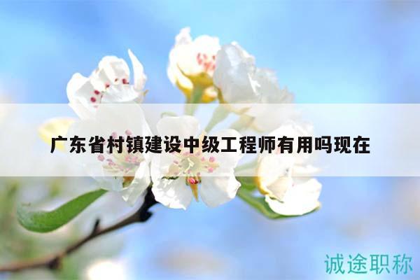 廣東省村鎮(zhèn)建設(shè)中級(jí)工程師有用嗎現(xiàn)在