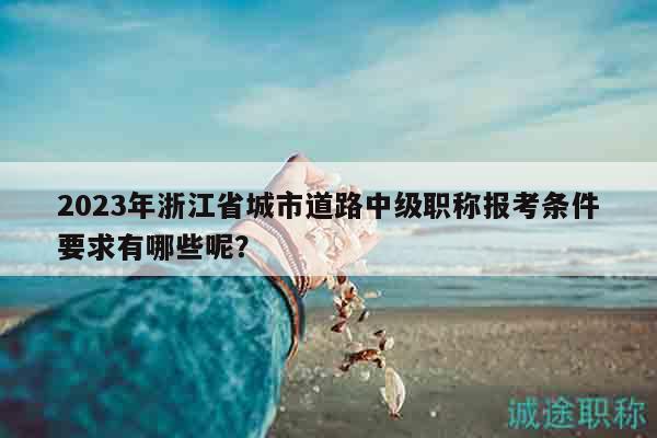 2023年浙江省城市道路中級職稱報考條件要求有哪些呢？
