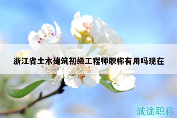浙江省土木建筑初級(jí)工程師職稱有用嗎現(xiàn)在