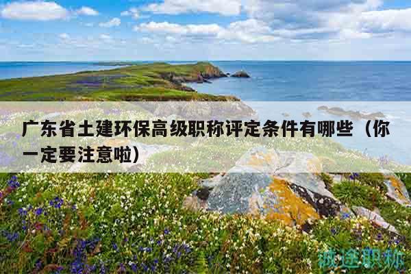 廣東省土建環(huán)保高級(jí)職稱評(píng)定條件有哪些（你一定要注意啦）