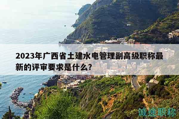 2023年廣西省土建水電管理副高級(jí)職稱(chēng)最新的評(píng)審要求是什么？