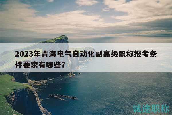 2023年青海電氣自動化副高級職稱報考條件要求有哪些？