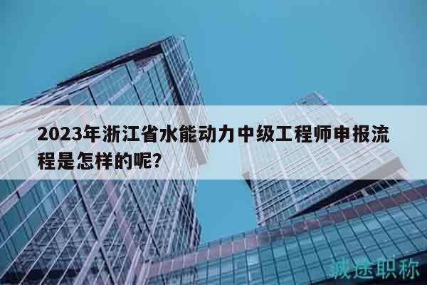 2023年浙江省水能動(dòng)力中級(jí)工程師申報(bào)流程是怎樣的呢？