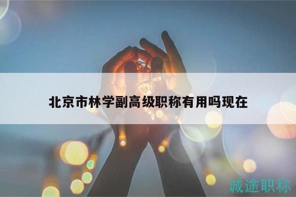 北京市林學(xué)副高級(jí)職稱有用嗎現(xiàn)在