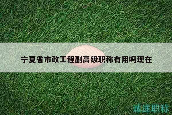 寧夏省市政工程副高級職稱有用嗎現(xiàn)在