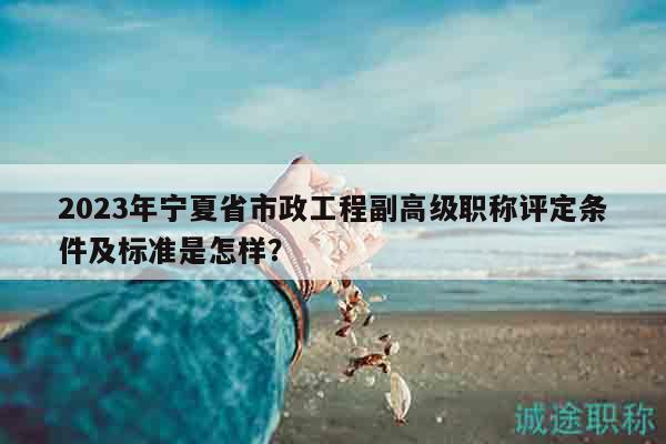 2023年寧夏省市政工程副高級職稱評定條件及標(biāo)準(zhǔn)是怎樣？