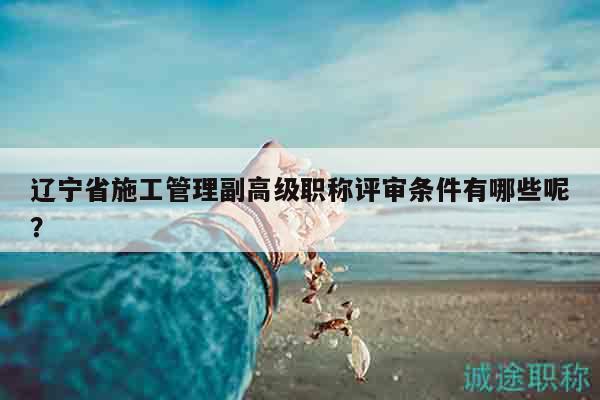 遼寧省施工管理副高級職稱評審條件有哪些呢？