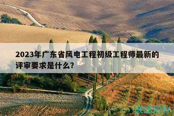 2023年廣東省風(fēng)電工程初級(jí)工程師最新的評(píng)審要求是什么？