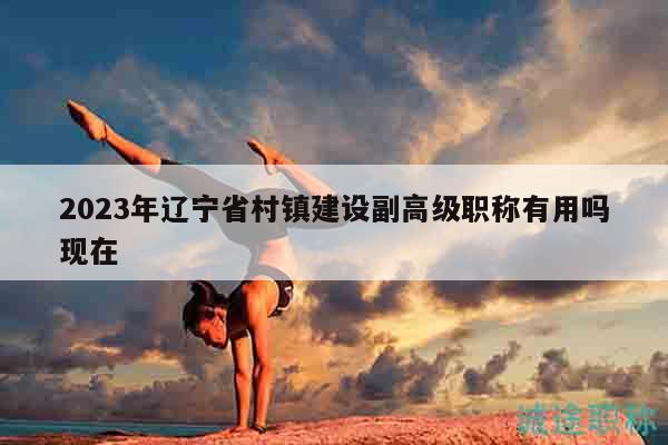 2023年遼寧省村鎮(zhèn)建設(shè)副高級職稱有用嗎現(xiàn)在