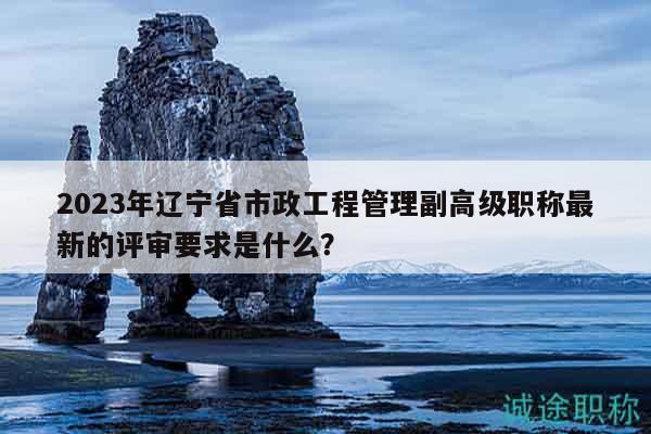2023年遼寧省市政工程管理副高級職稱最新的評審要求是什么？