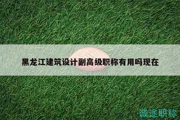 黑龍江建筑設(shè)計副高級職稱有用嗎現(xiàn)在