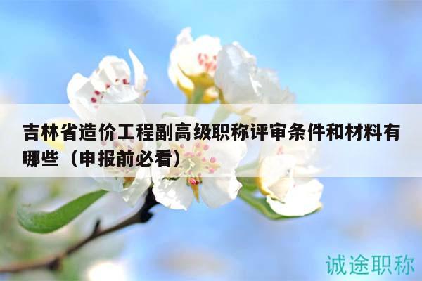 吉林省造價(jià)工程副高級職稱評審條件和材料有哪些（申報(bào)前必看）