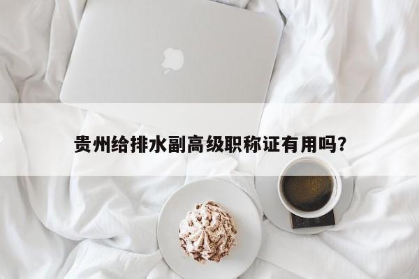 貴州給排水副高級(jí)職稱證有用嗎？