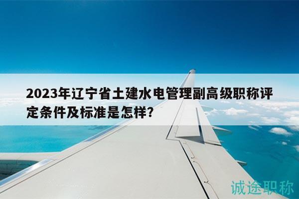 2023年遼寧省土建水電管理副高級(jí)職稱(chēng)評(píng)定條件及標(biāo)準(zhǔn)是怎樣？