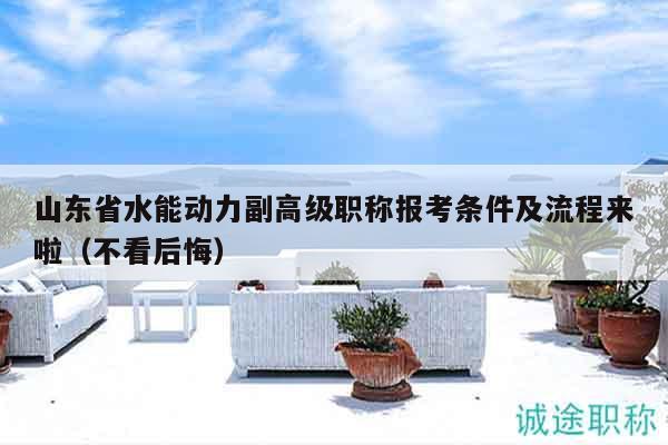 山東省水能動力副高級職稱報考條件及流程來啦（不看后悔）