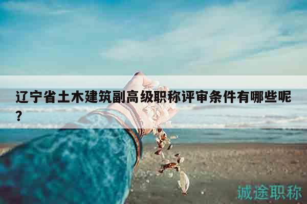 遼寧省土木建筑副高級職稱評審條件有哪些呢？