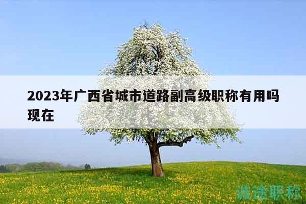 2023年廣西省城市道路副高級(jí)職稱有用嗎現(xiàn)在