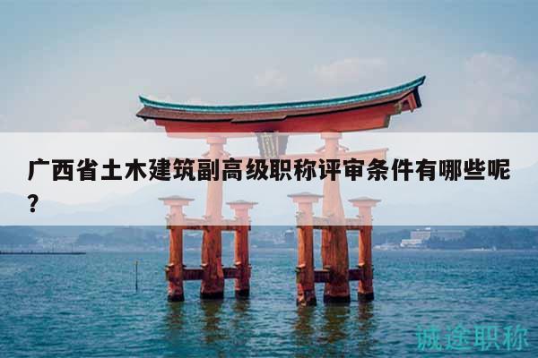 廣西省土木建筑副高級職稱評審條件有哪些呢？