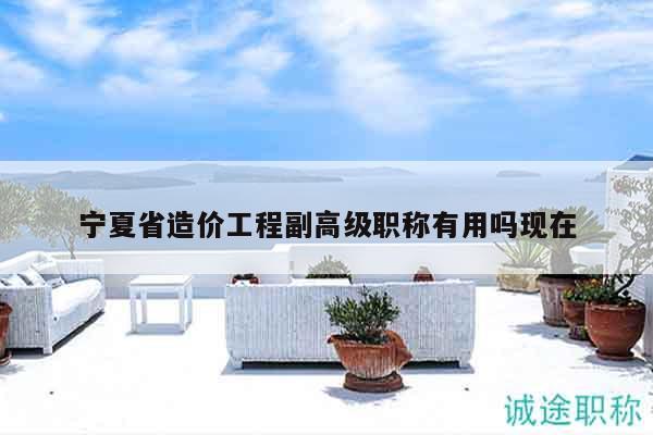 寧夏省造價(jià)工程副高級(jí)職稱有用嗎現(xiàn)在