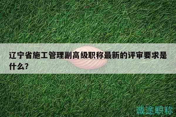 遼寧省施工管理副高級職稱最新的評審要求是什么？
