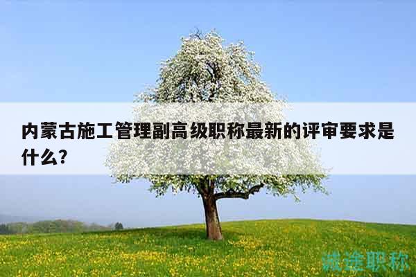 內(nèi)蒙古施工管理副高級(jí)職稱最新的評(píng)審要求是什么？