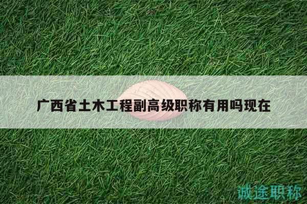 廣西省土木工程副高級職稱有用嗎現(xiàn)在