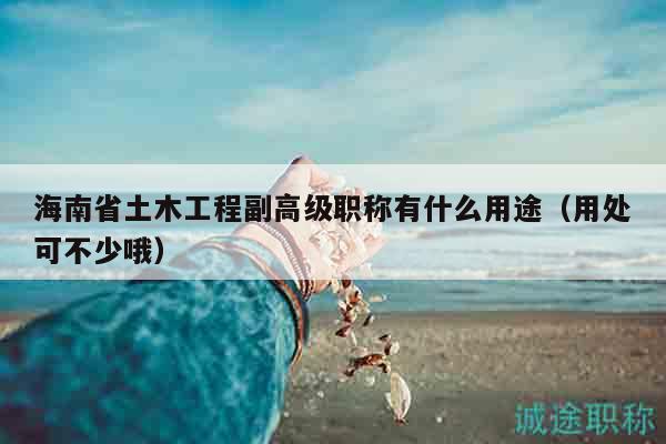 海南省土木工程副高級職稱有什么用途（用處可不少哦）