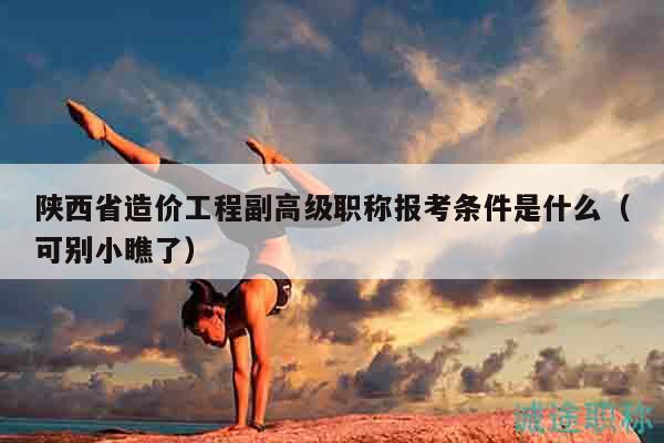 陜西省造價工程副高級職稱報考條件是什么（可別小瞧了）