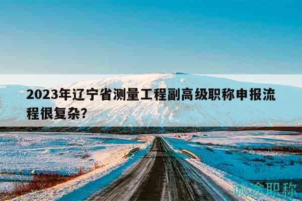 2023年遼寧省測量工程副高級職稱申報(bào)流程很復(fù)雜？